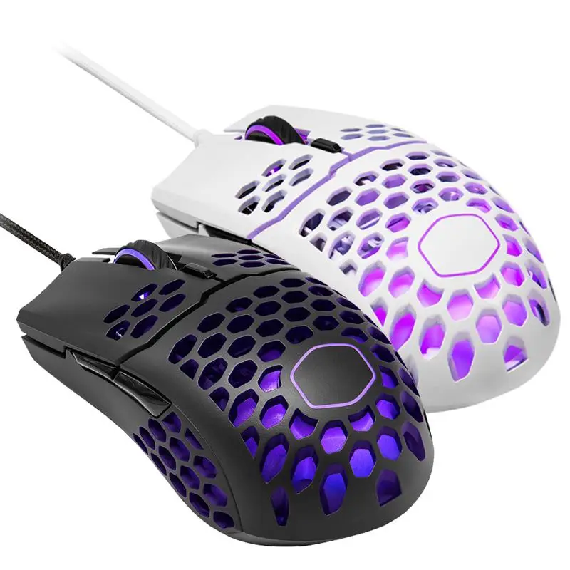 Imagem -01 - Cooler Master-mouse Gaming com Leve Honeycomb Shell Cabo Ultraweave Acentos Rgb Pixart Pmw 3389 16000 Dpi 60g Mm711 cooler master mouse gaming com leve honeycomb shell cabo ultraweave acentos rgb pixart pmw 3389 16000 dpi 60g mm711 01