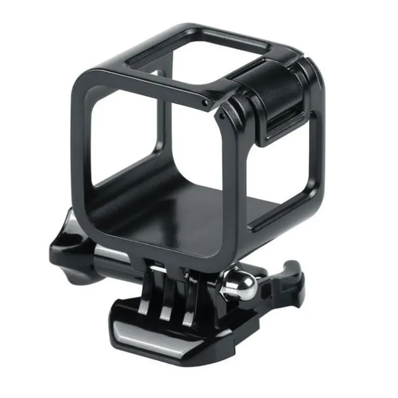 The standard side frame of the GOPRO4S comes with a protective case and a base