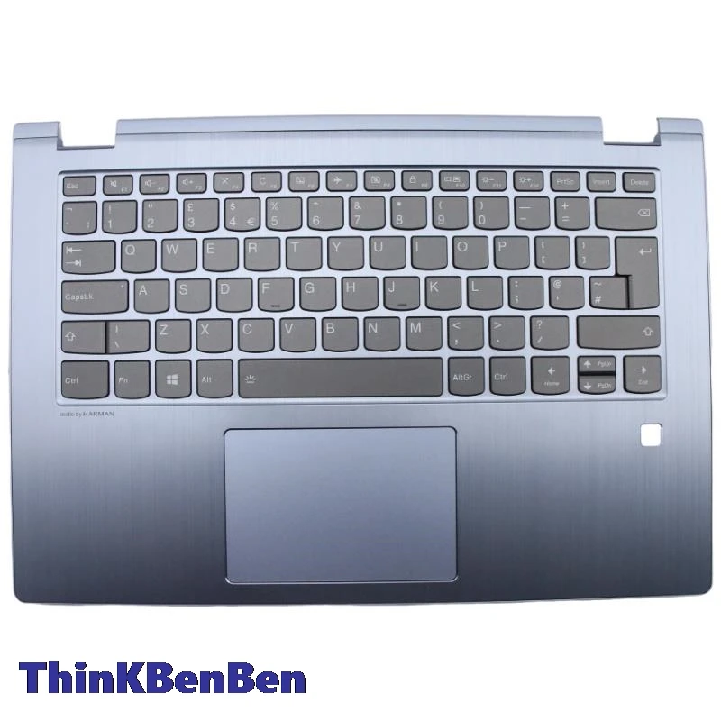 

UK English Blue Keyboard Upper Case Palmrest Shell Cover For Lenovo Ideapad YOGA 530 Flex6 14 14IKB 14ARR 5CB0R08889