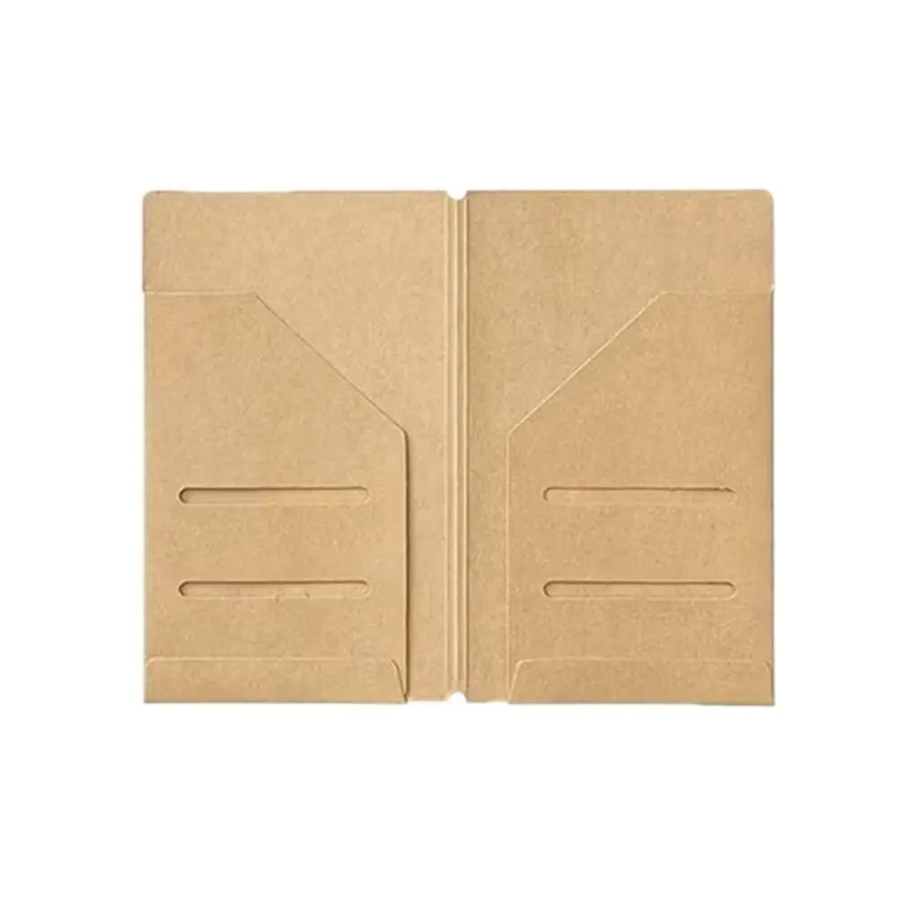 

Multi-Functional Kraft Paper File Folder Portable Refillable Passport Holder Travel Journals Accessories Travel