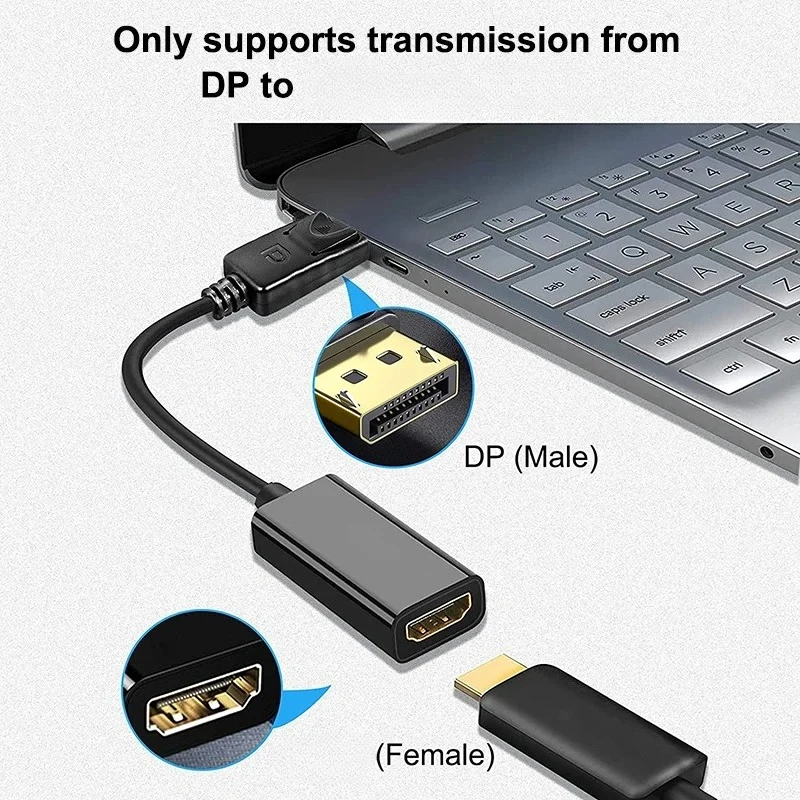 4k DP to HD-compatible Cable Adapter Male To Female For HP/DELL Laptop PC Display Port to HD-compatible Cord Converter