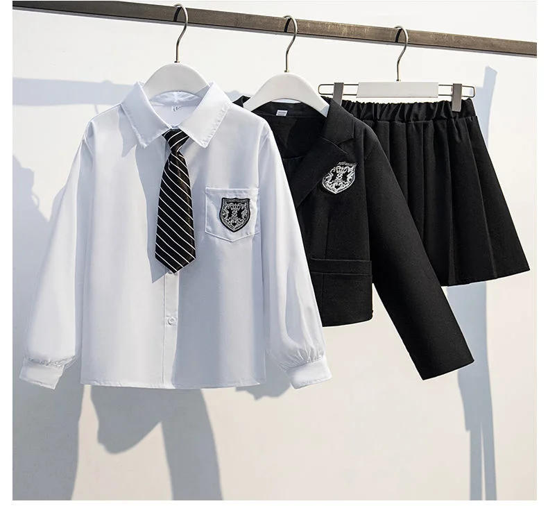 Kinder JK-Anzug Mädchen College-Stil Mode Japanische Schuluniform JK-Anzug Matrosenmädchen Blazer Kleidungsset Jacke Rock Bluse – Detail 9