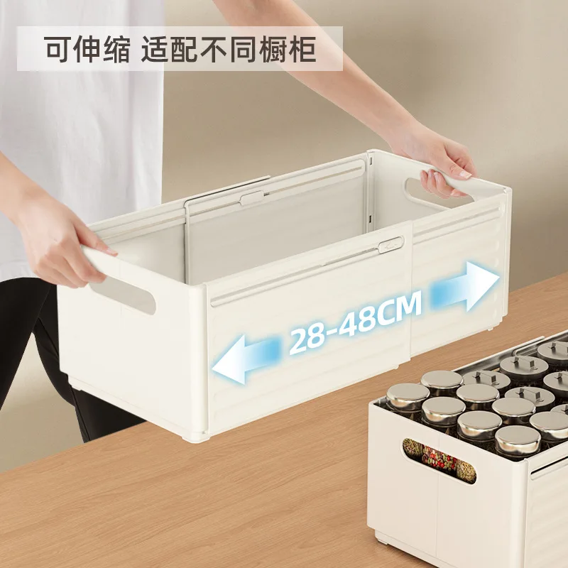 Expandable Kitchen Storage Boxes Food Storage Container Drawer Organizers Boxes Plastic Countertop Bathroom Storage Boxes