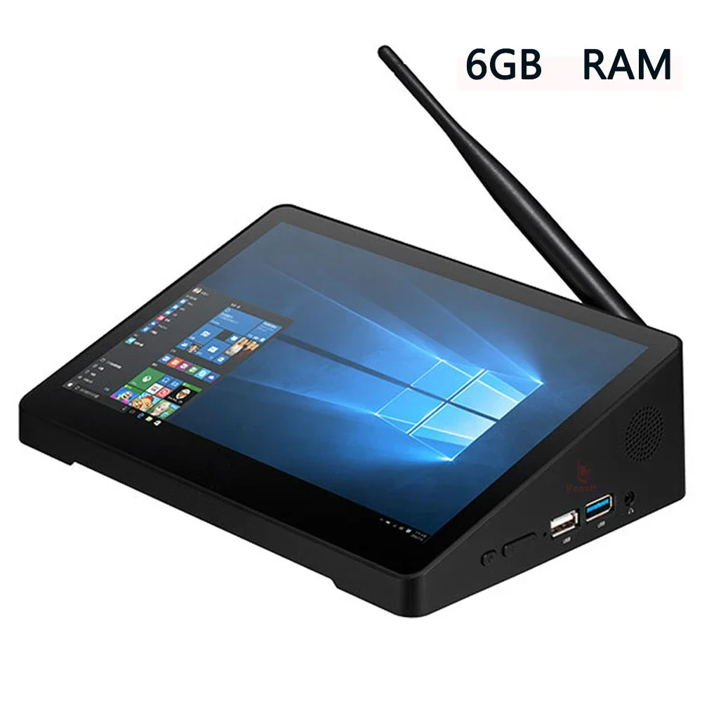 

Original X10S All in One Mini PC Computer Desktop Tablet POS Windows 10 Intel J4105 10.1" Touch Screen 6GB RAM WIFI RJ45