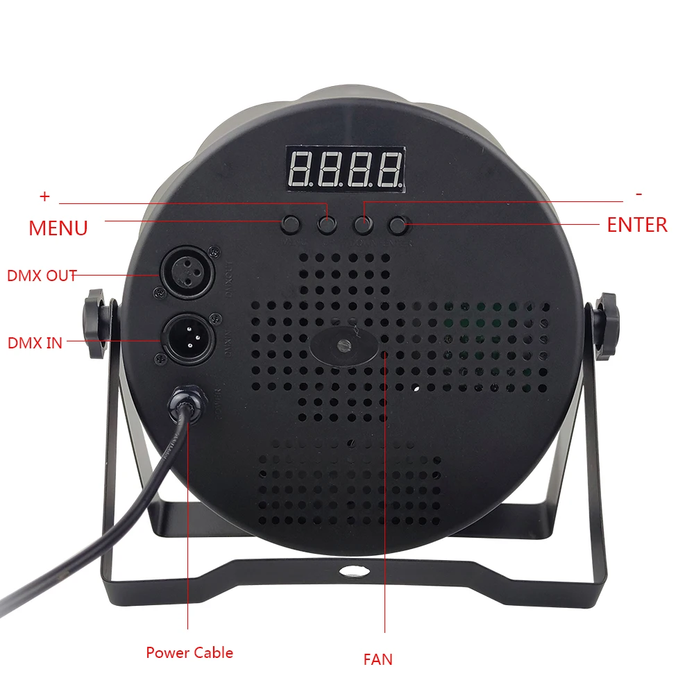 8 Pcs / Lot Disco Par Light 18x18w RGBWA UV 6in1 Full Color Led Par Light ABS Plastic Par Lamp