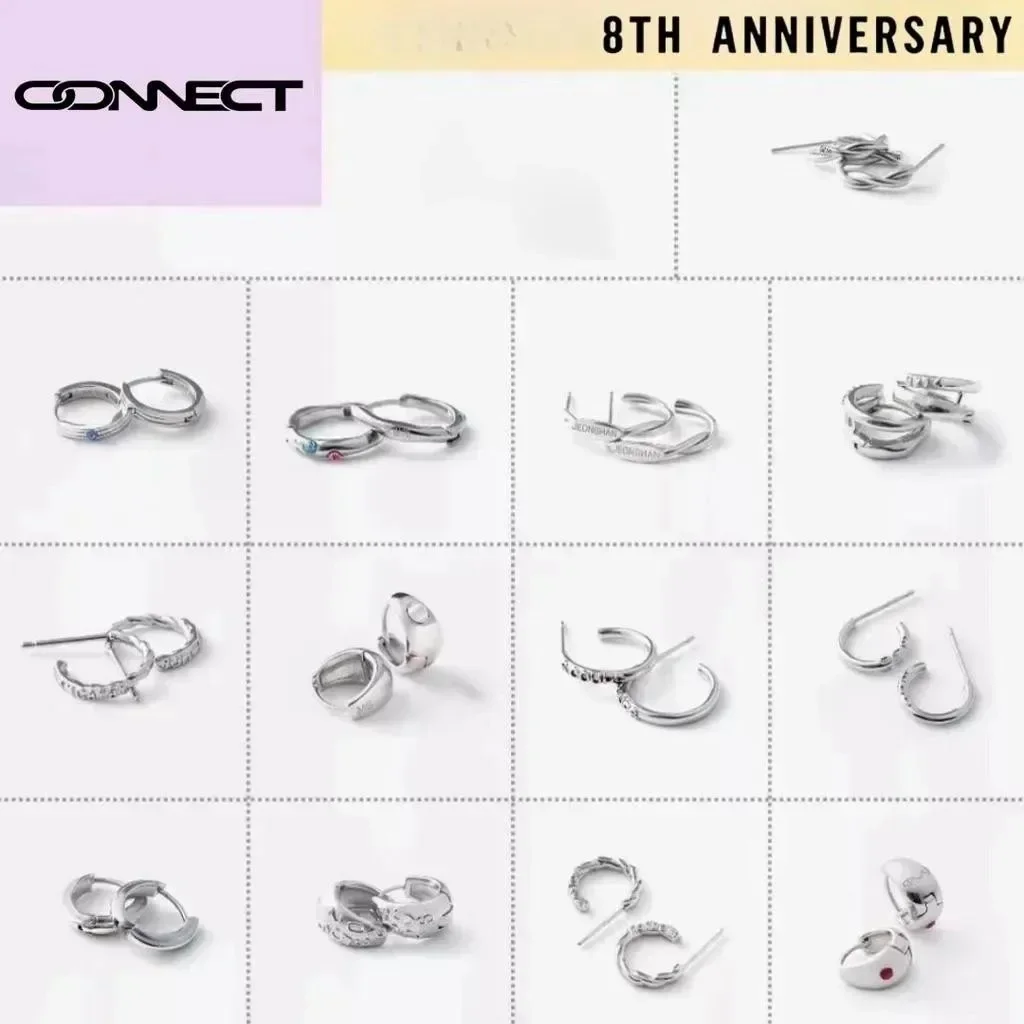 Серьги Kpop Idol 17 на 8-летие, серьги «CONNECT», корейские модные ювелирные изделия, подарок для фанатов в каратах
