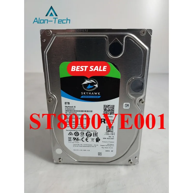 For S-eagate SkyHawk AI ST8000VE001 8 TB SATA III 3.5 in Surveillance Drive