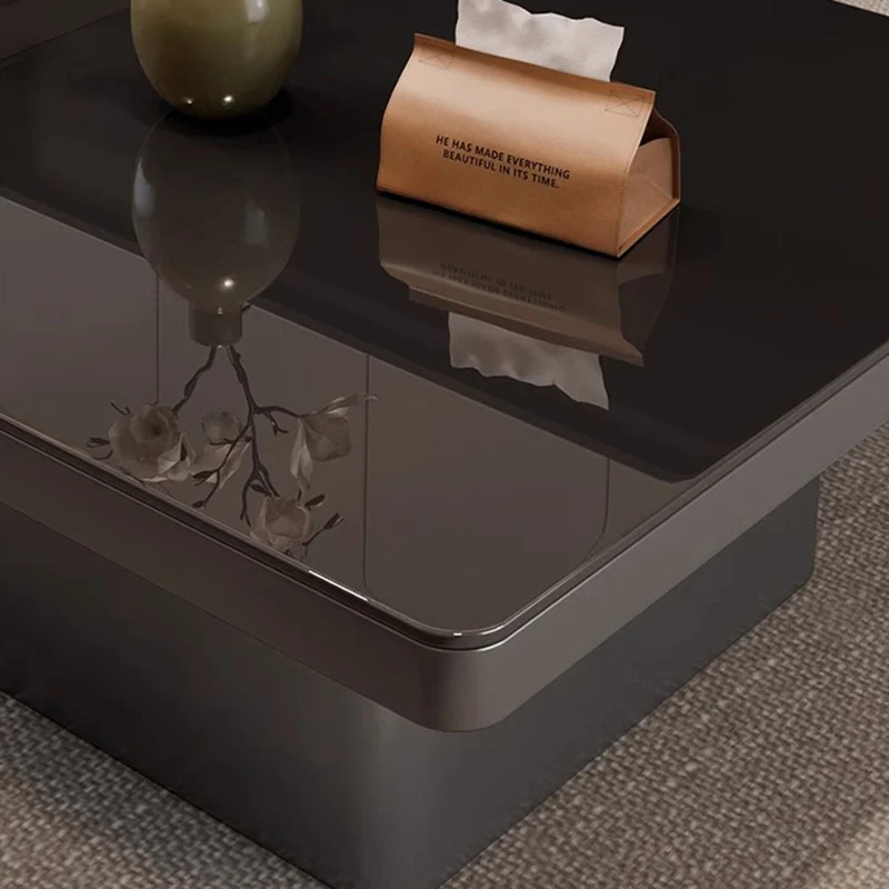 Black Square Center Table Rock Slab Coffee Side Table for Living Room Bedside Desks Dining Stoliki Kawowe Nordic Furniture AA