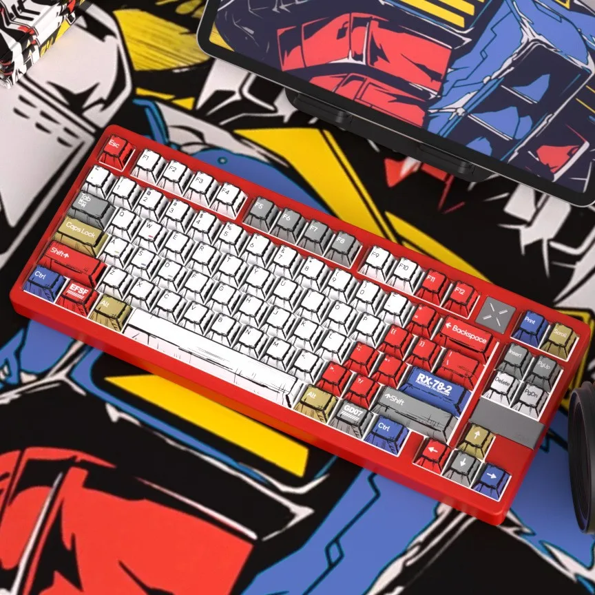 Tampa de chave em quadrinhos cereja 134 teclas sublimadas personalizadas teclas de teclado mecânico para jogos escritório trabalho doméstico
