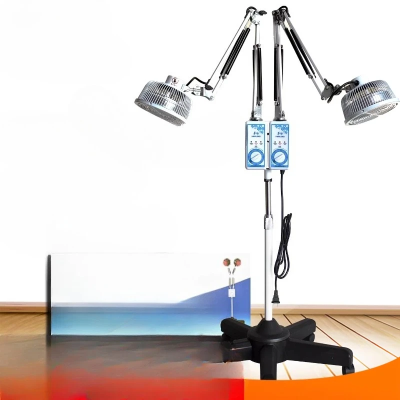 Infrared Therapy Lamp Dual Head Adjustable Heating Light Pain Relief Device for Home Clinic Physiotherapy