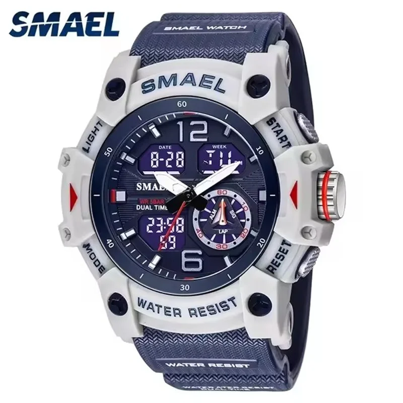 

Smael 8007 analog digital dual display watches for men New Arrivals relojes hombre waterproof sport chrono watch