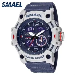 Smael 8007 analog digital dual display watches for men New Arrivals relojes hombre waterproof sport chrono watch