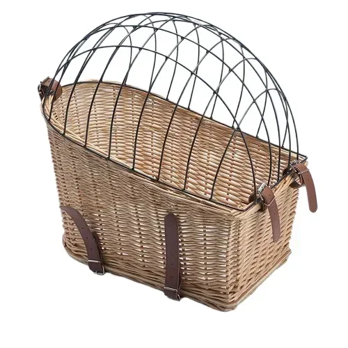 

Bicycle Pet Cage Car Basket Storage Basket With Iron Cover Dog Cage Storage Basket Rear Frame Woven