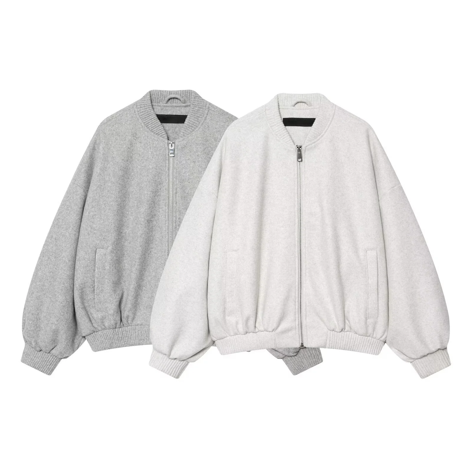 SHH Autumn New Women's Neutral Style Long Sleeve Soft Loose Pilot Jacket Outerwear Casual Loose Fit Short Coat Zipper Closure...