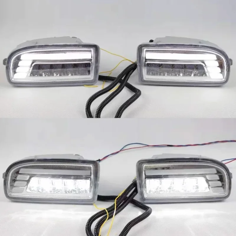 For Toyota Land Cruiser 4700 LC100 FJ100 1998-2008 LED fog light assembly daytime running lights running water turn signals lamp