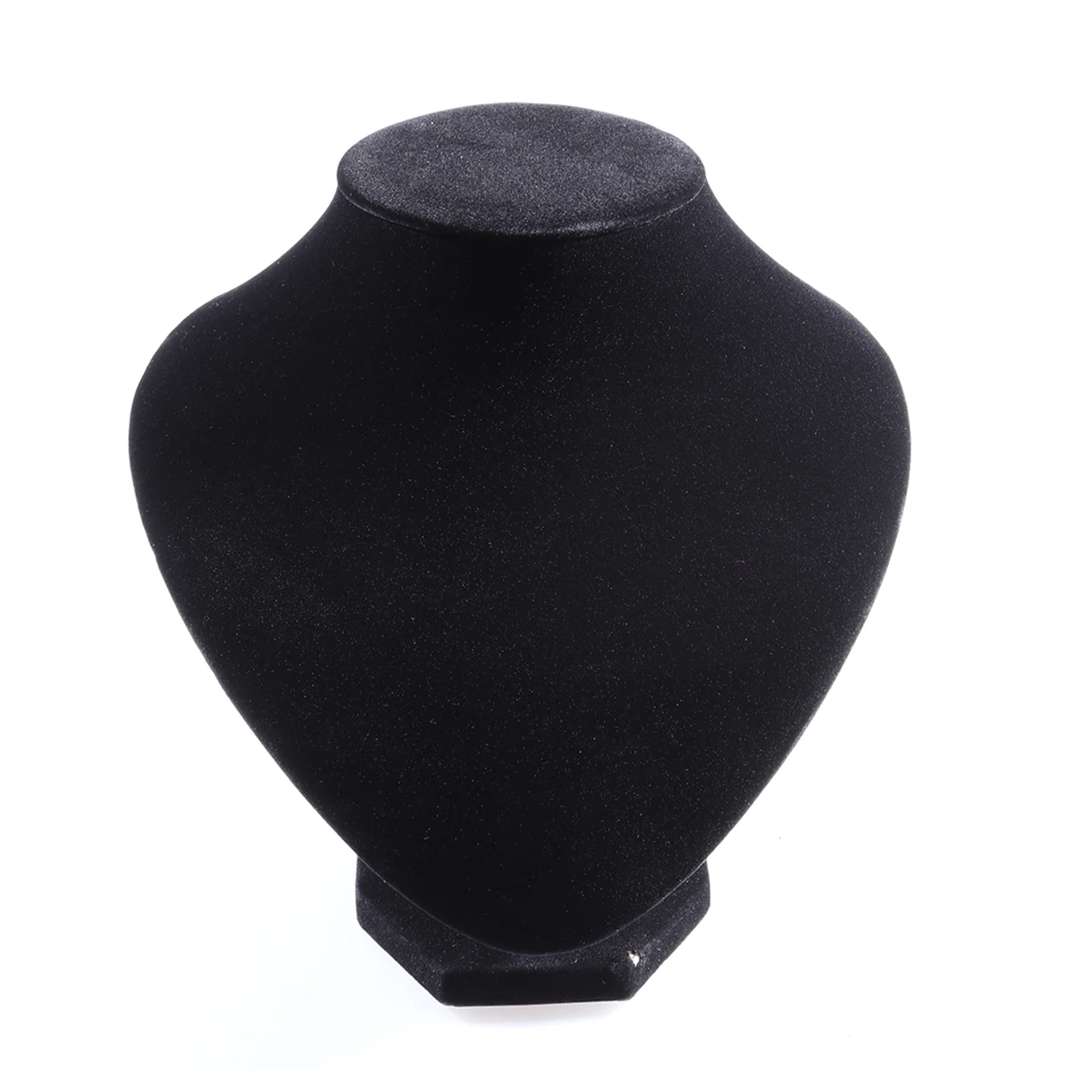 

Black Necklace Display Organizer Jewelry Bust Stand Extra Wide Base for Stable Jewelry Display At Store Or Home