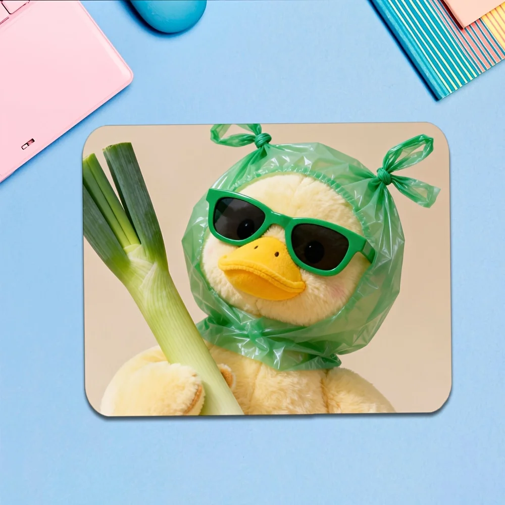 1. A Cute Cartoon Duck-Shaped Mouse Pad with Stylish Cartoon Design. A Rubber Anti-Slip Gaming Mouse Pad.