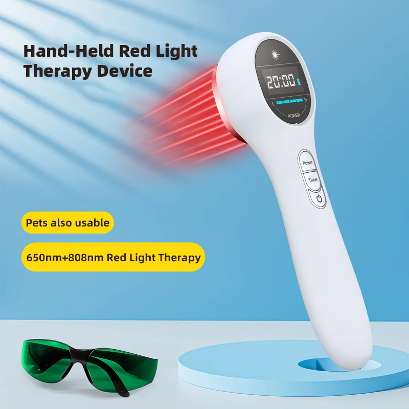 Handheld red light therapy muscle pain reliever led red light therapy device for home use