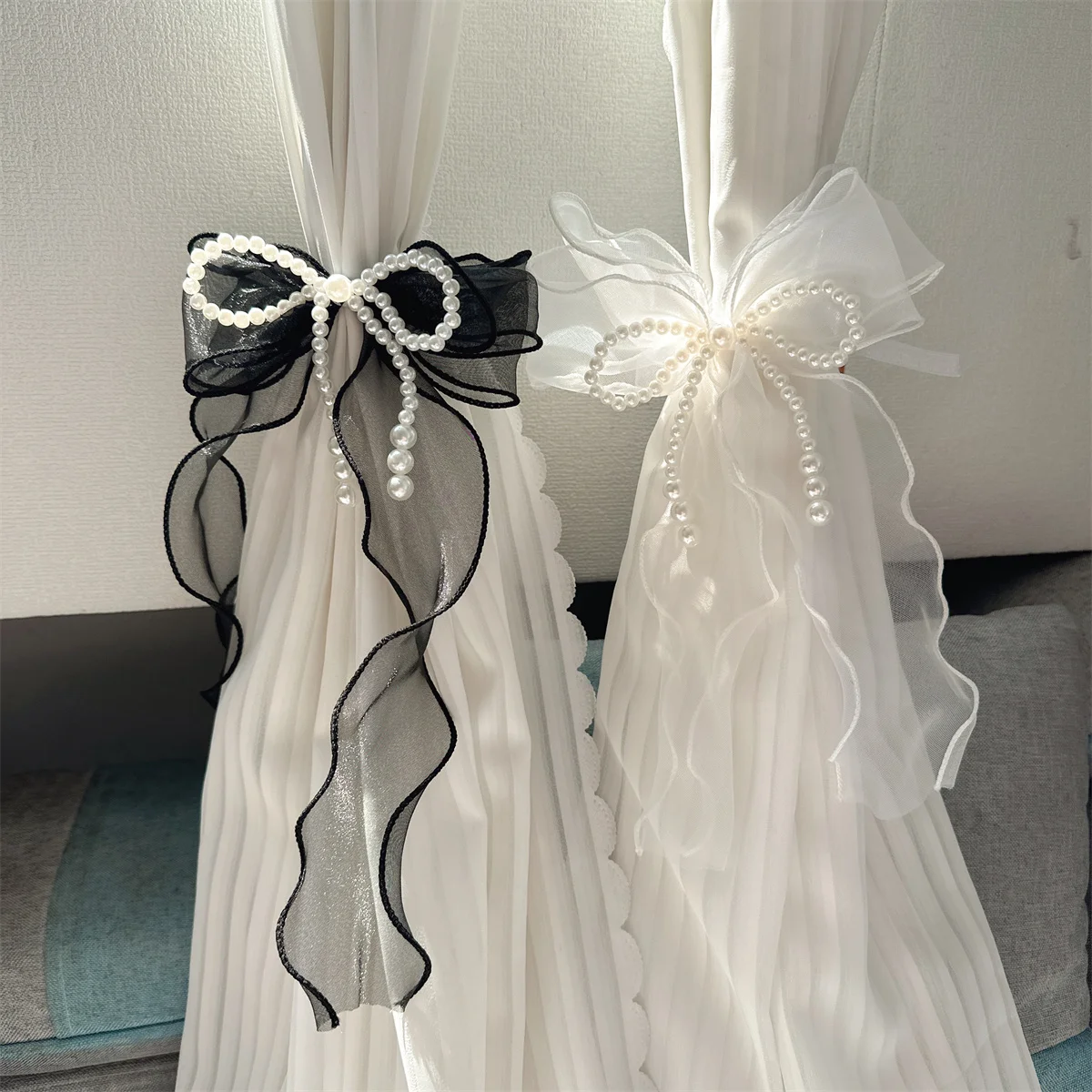 

Drape Pull Backs Bowknot Drape Holders Tiebacks Draperies Holders Window Decor Bow Shape Drapery Tiebacks Decorative Holdbacks