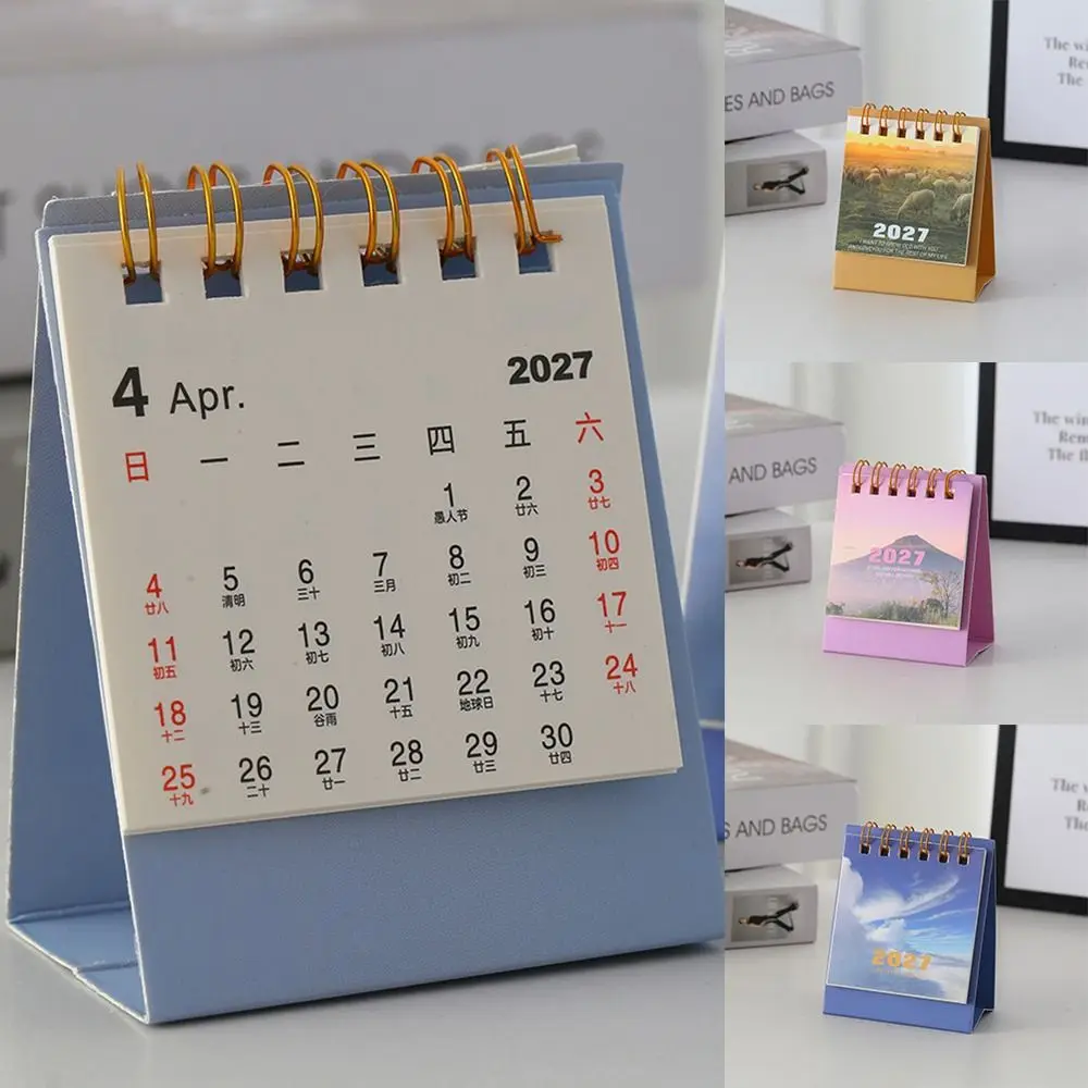 To Do List 2027 Desk Calendar Thick Paper Simple Mini Calendar Creative Home Decoration Schedule Planner Office School Home