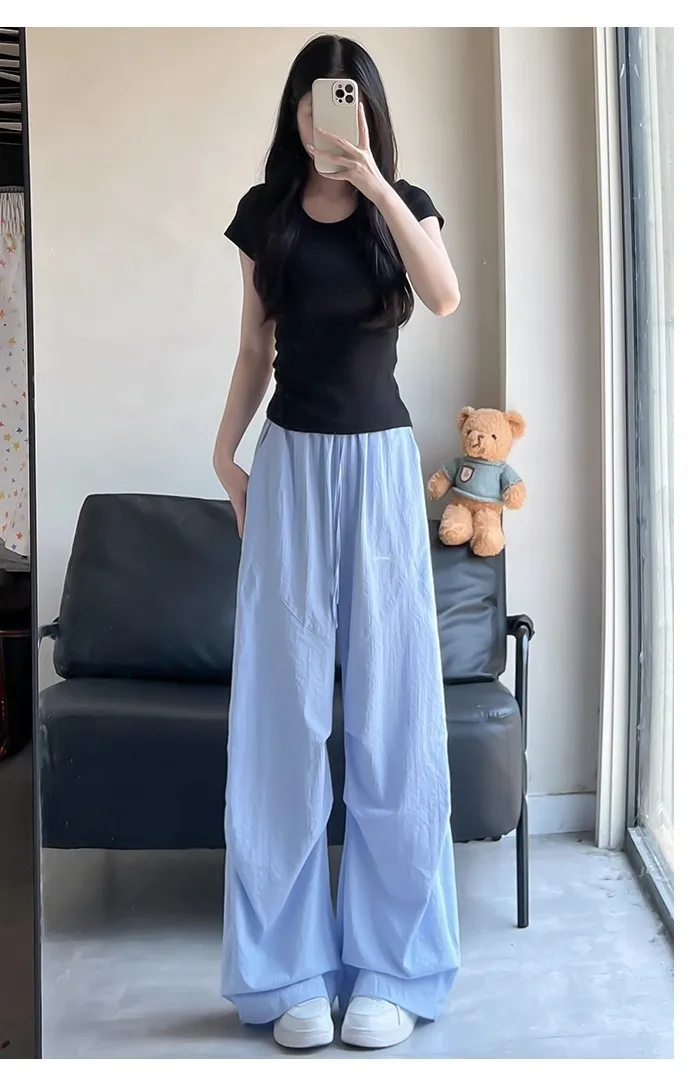 Broek Dames Vrouw Elegants Buiten Cargostijl Wandelen Multi-zakken Ripstop Trekkoorden Verstelbaar Elastisch Baggy Hot