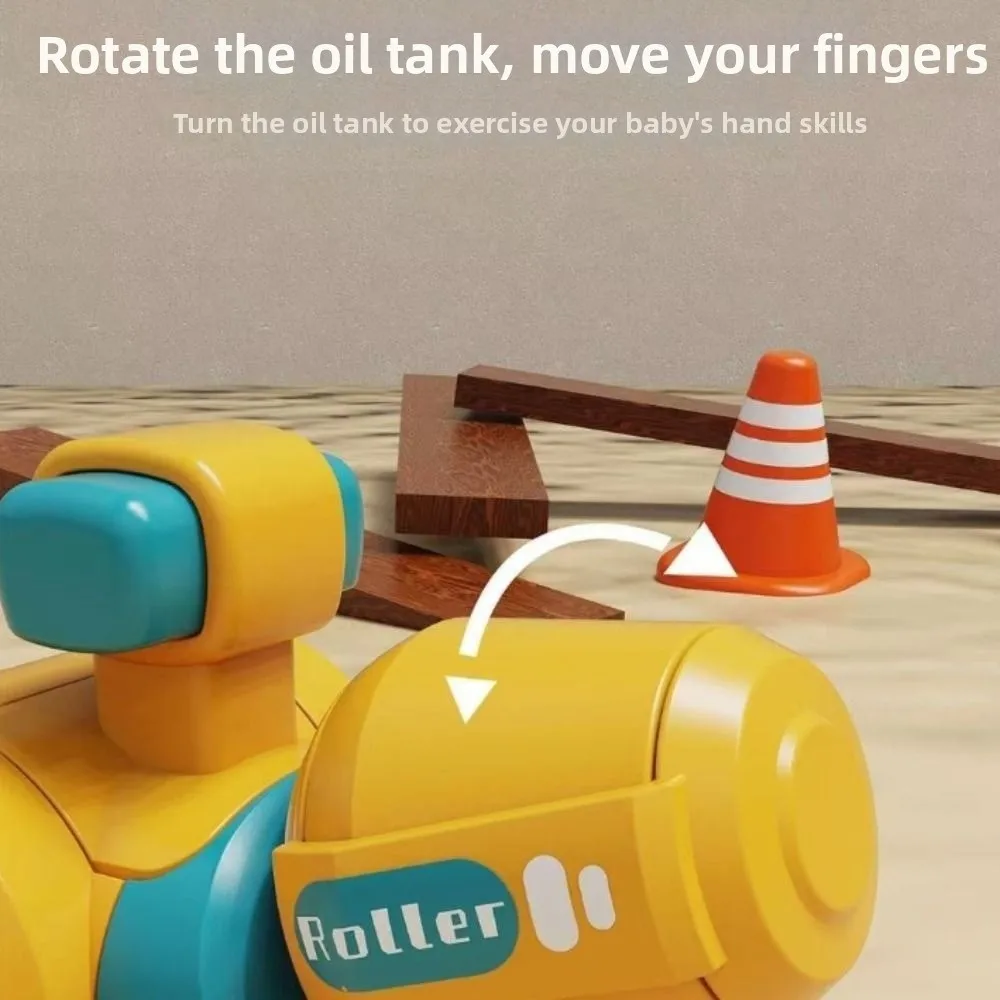 

Cartoon Engineering Car Model Pile Driver Model Inertia Excavator Toy Forklift Model Pull Back Car Children's Toy