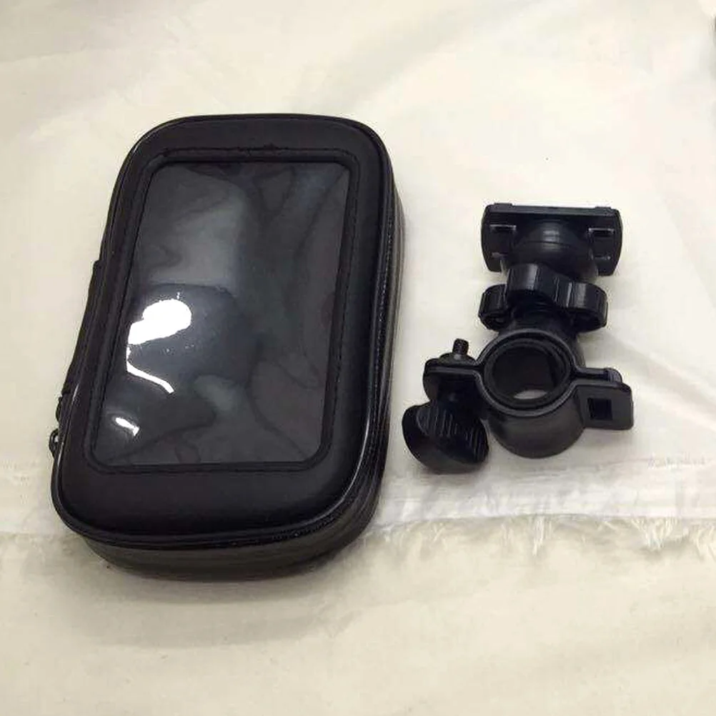 1Pcs Black Cycling Phone Bag Large Size Waterproof Bike Handlebar Bag Support for Phone GPS Riding