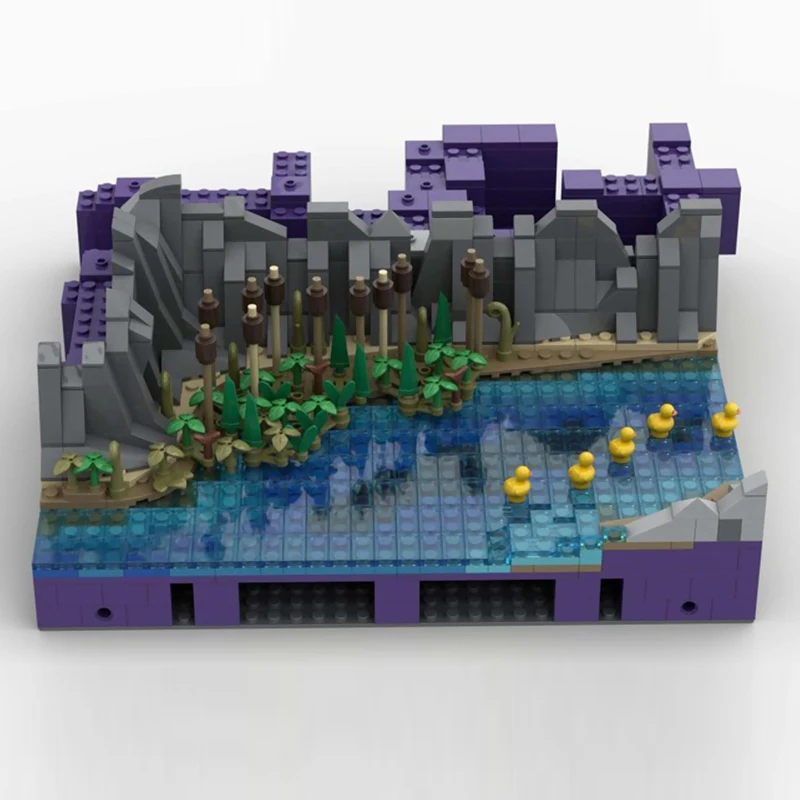 Medieval Castle Model MOC Building Bricks Castle Scene Shore Modular Technology Children Holiday Gifts Assemble Toys Suit