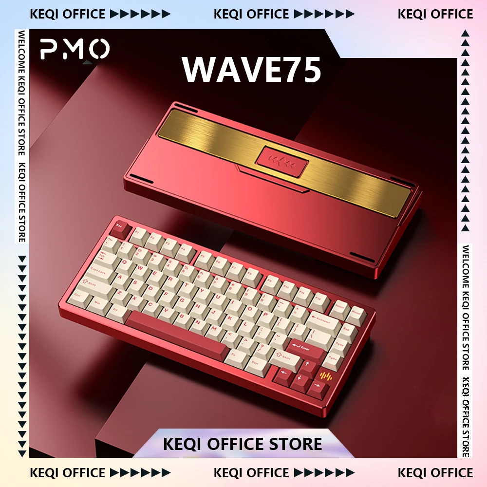 

PMO WAVE75 Mechanical Keyboard Wireless 3Mode RGB CNC E-sports Gaming Keyboard Customize Gamer Office PC accessories Gifts