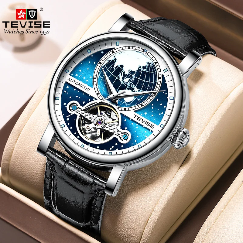 Free Dropshipping Men Watches Automatic Mechanical Watch Hollow Luminous Skeleton Tourbillon Watches for Men Automatic Relogio