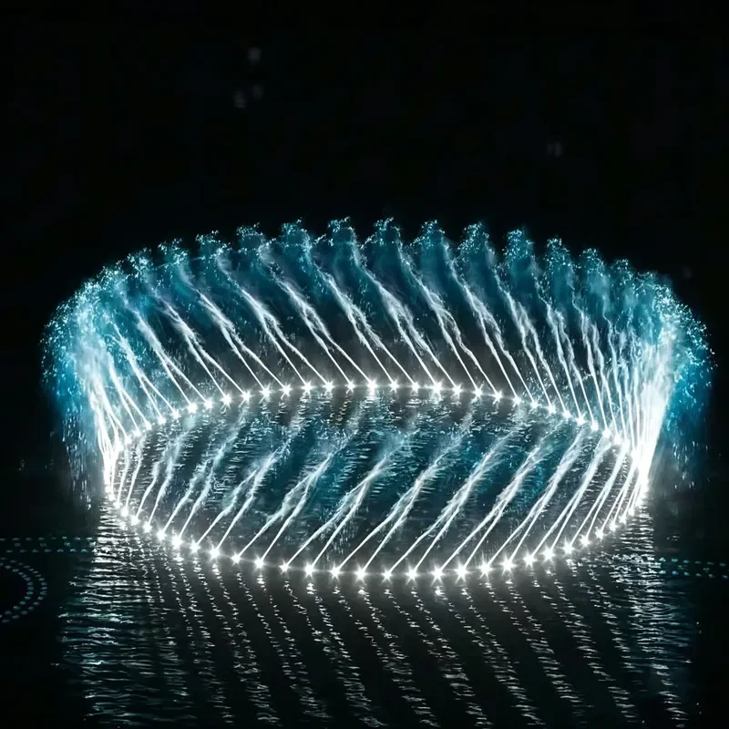 Multi Size Floating Water Decoration Programmable Music Sync Dancing RGB Lights Outdoor Lake Pond Performance Fountain