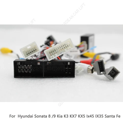 Imagen 2 del producto Adaptador de arnés de cableado de Radio de coche de 16 pines, caja Canbus, decodificador amplificador Spdif para Hyundai Sonata 9 Kia K3 KX7 KX5 IX45 Santa Fe
