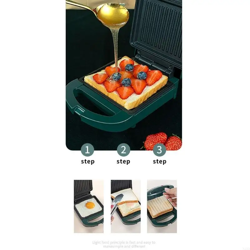 صانع شطيرة الاتحاد الأوروبي 650W آلة وافل ماكينة الإفطار باكر N58D