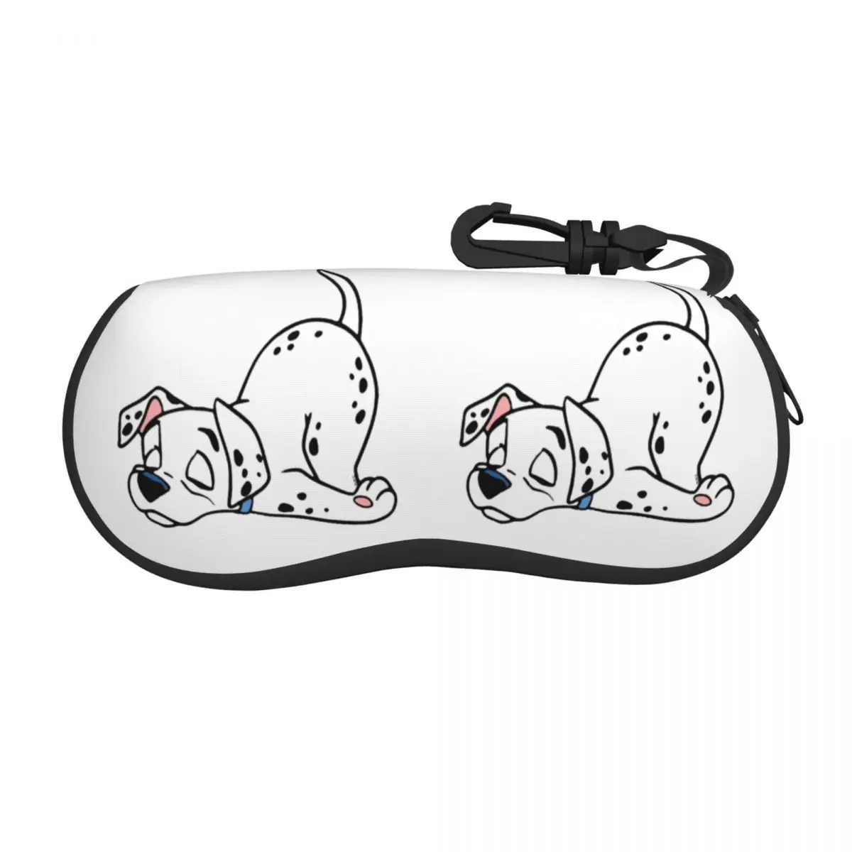 

Funny Dalmatian Dog Sleep Eyeglass Glasses Case Men Women Soft Cartoon Pattern Sunglasses Protective Pouch