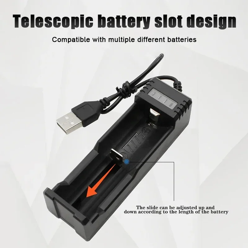 

Universal USB Li-ion Battery USB Charger For 18650 21700 Charger 4.2V For 10440 14500 16340 16650 14650 18350 18500 26650