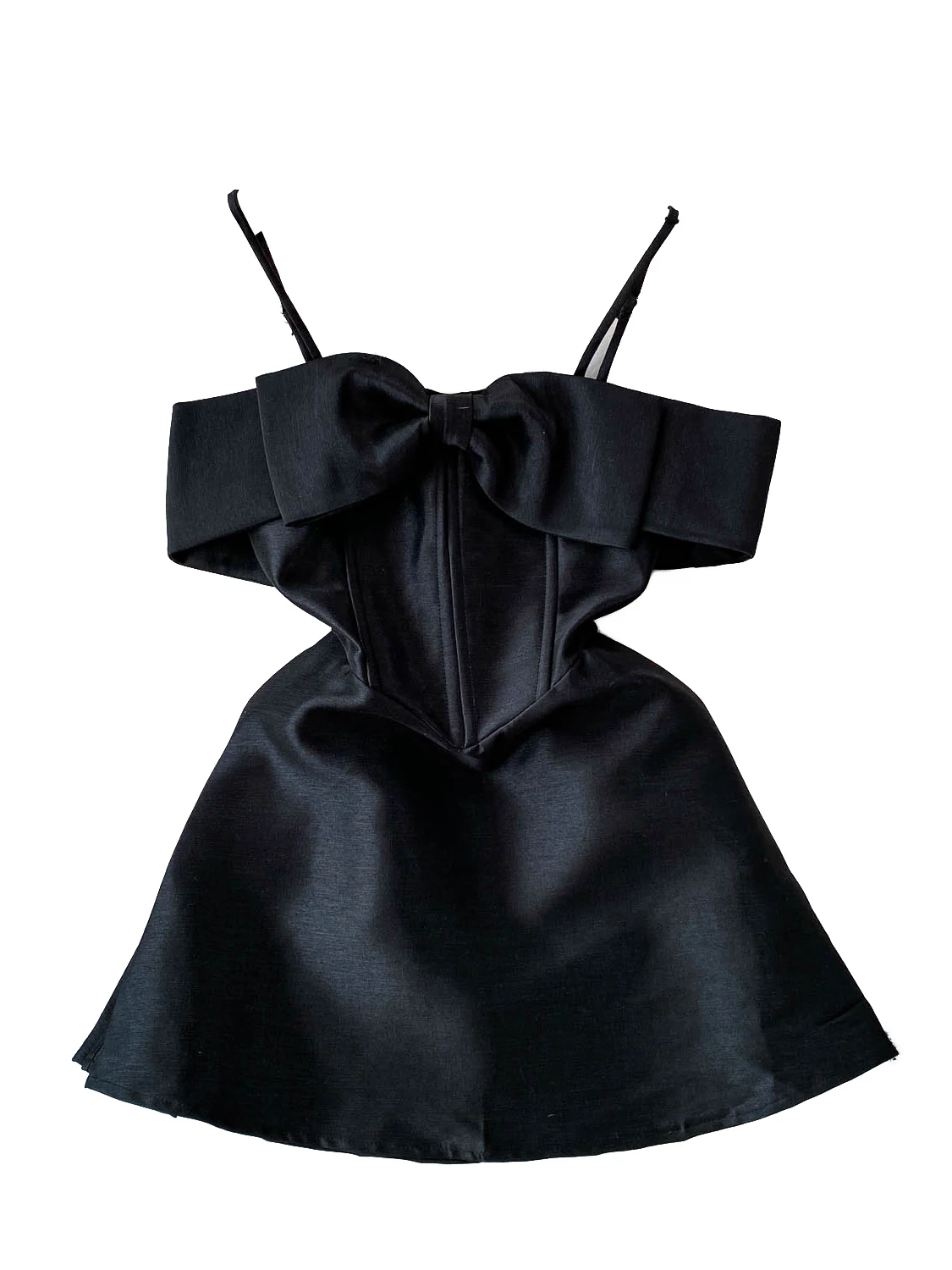 Ele Satijnen Knoopriem Dr Dames Zomer Afslankende Fibone Design Little Bla Dr Hoge Taille A-lijn Rok