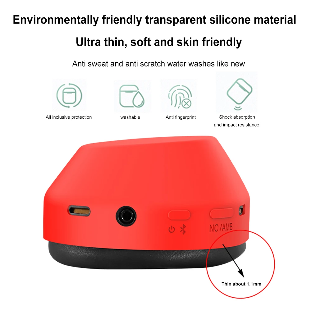 Funda de silicona para auriculares, Protector suave para auriculares, para Sony WH-1000XM5
