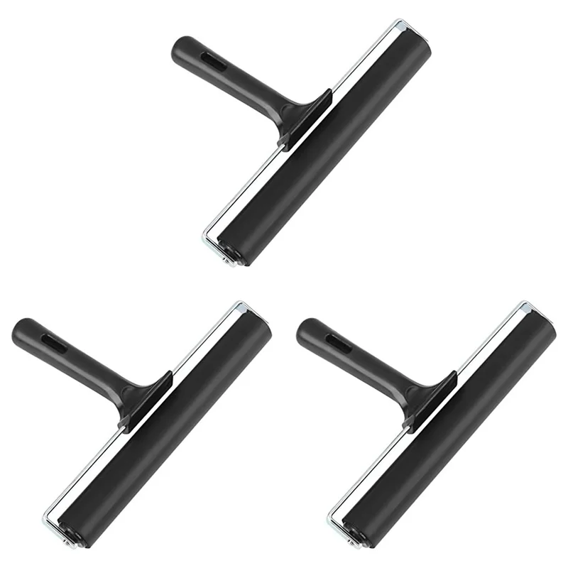 

ABZS 3 шт. 8-дюймовый резиновый валик, роликовая кисть Brayer для рукоделия, рисования, печати, гравюра, чернил и штамповки