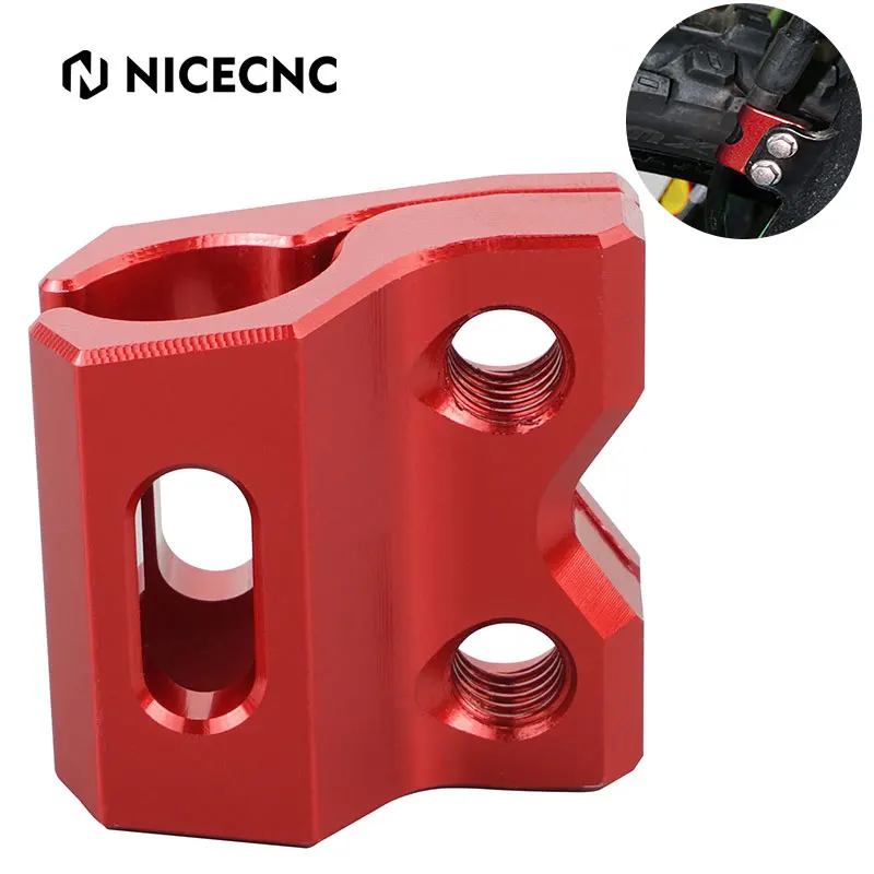 NICECNC Billet Front Brake Hose Clamp for Honda CR 125R 250R CRF 250X 250RX 450R 450RX 450X 250L 250M 250 450 R X RX Rally Motor