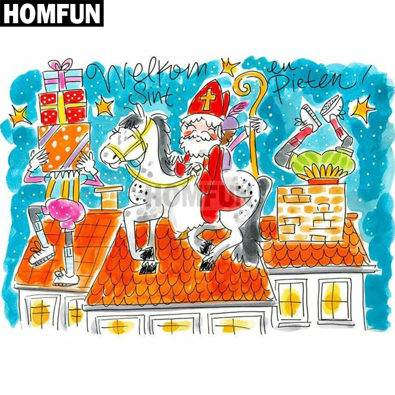 HOMFUN Full Square/Round Drill 5D DIY Diamond Painting \
