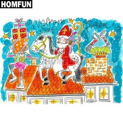 HOMFUN Full Square/Round Drill 5D DIY Diamond Painting 