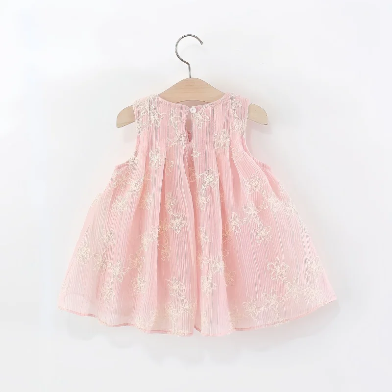 فستان بناتي صيفي بفيونكة زهرية بدون أكمام فستان بناتي رائع فستان الأميرة للأطفال ملابس للفتيات الصغيرات