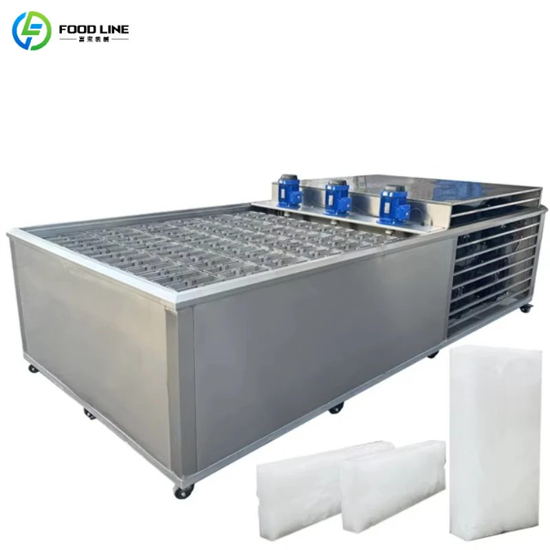 Customized Ice Brick Machine Commercial Ice Block Making Machine 1ton for Seafood Processing Factory Use