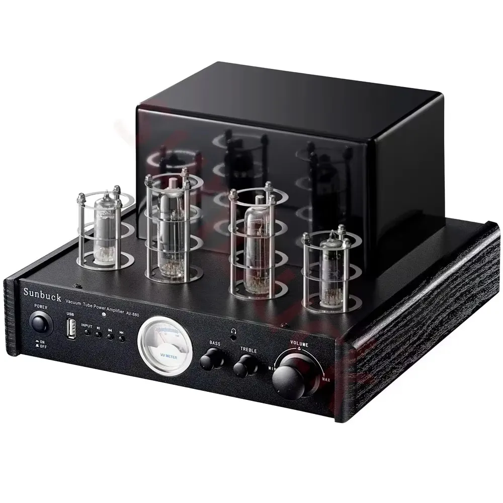 Sunbuck AV880 2,1-канальный 35 Вт оптоволоконный коаксиальный USB Bluetooth усилитель для наушников Hi-Fi стерео ламповый усилитель для наушников аудио