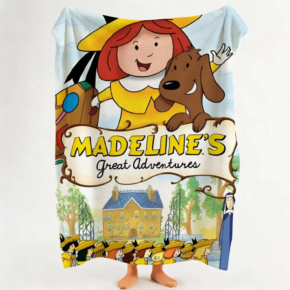 Cartoon M-Madeline Throw Flannel Throw Blanket Suitable for Sofa、Living Room、Bedroom