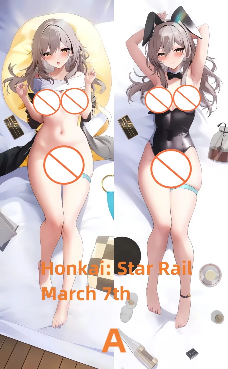 Dakimakura Anime Pillow Case Honkai: Star Rail March 7th Double-sided Print Of Life-size Body Pillowcase Gifts Can be Customized