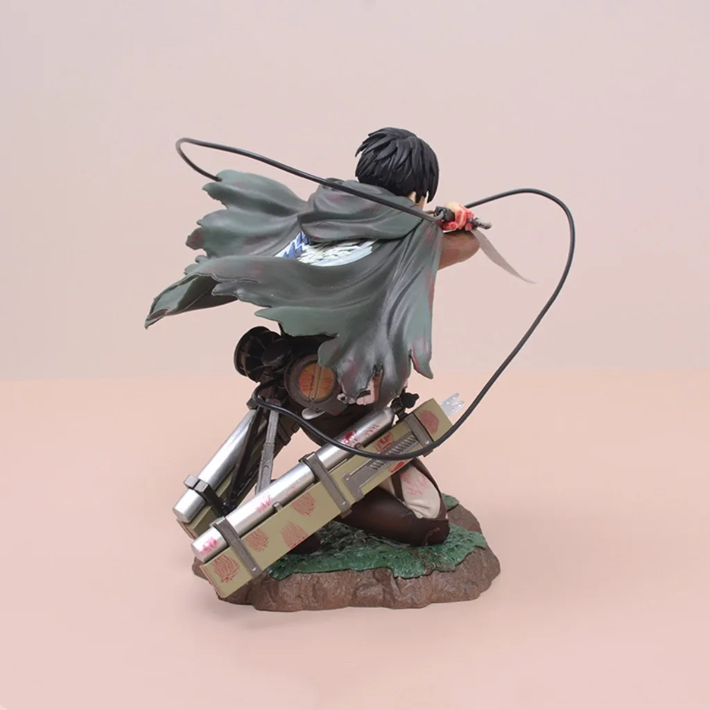 進撃の巨人 リヴァイ・アッカーマン 小隊長 戦闘ダメージ ガレージキット - 跪き姿勢 手作りアニメーションコレクタブルフィギュア