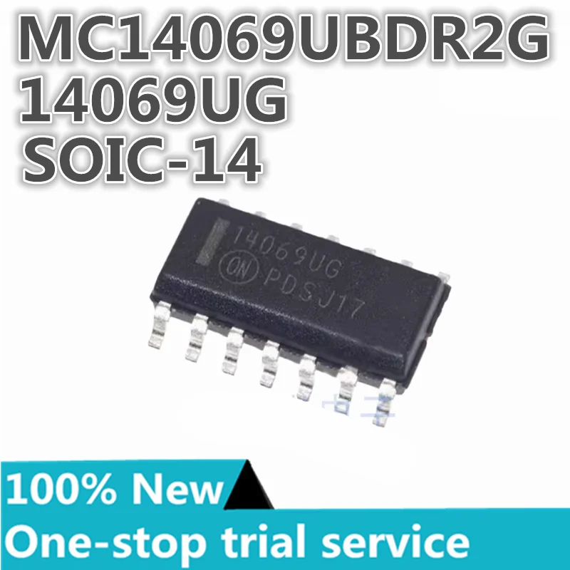 

2-100PCS %New MC14069UBCP DIP-14 MC14069UBDR2G 14069UG SOP-14 6 Inverter logic chip IC