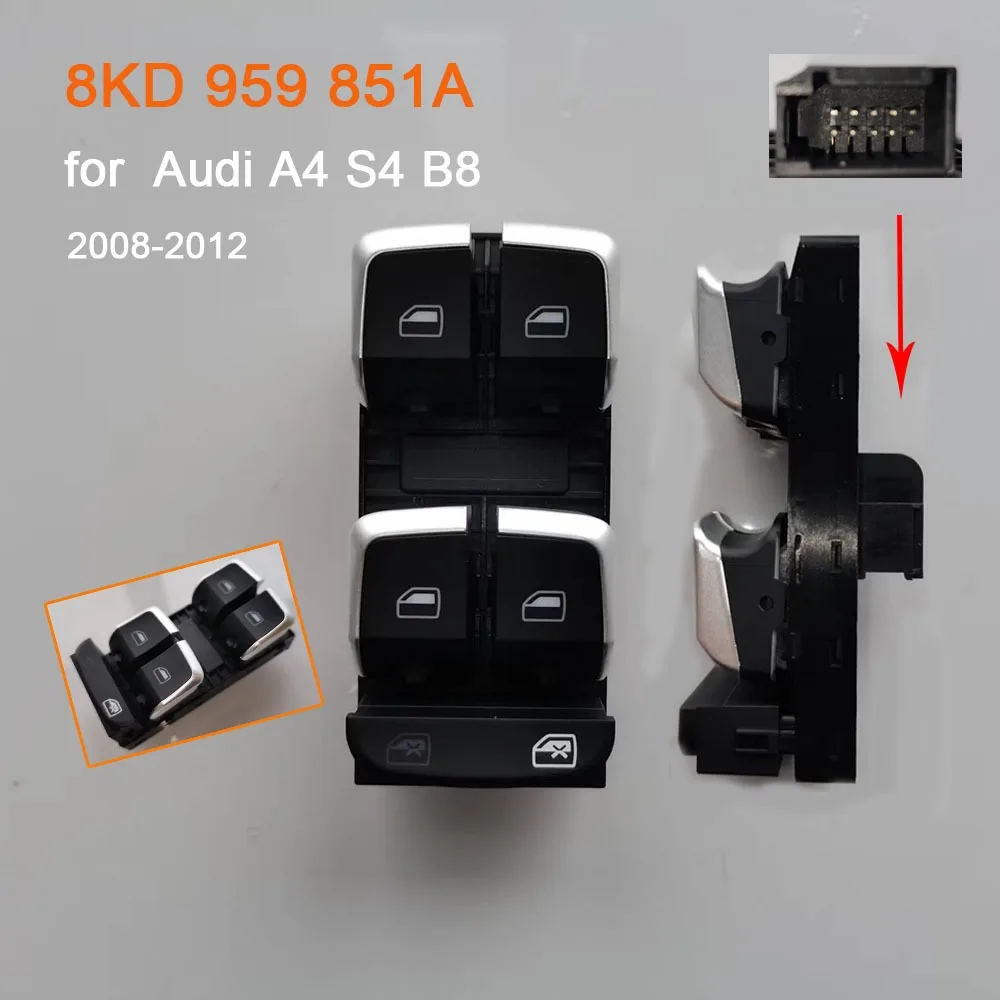 

Car Accessories for AuDi A4 S4 B8 2008-2012 Electric Window Control Switch LHD Glass Lifter Regulator Button Parts 8KD 959 851A