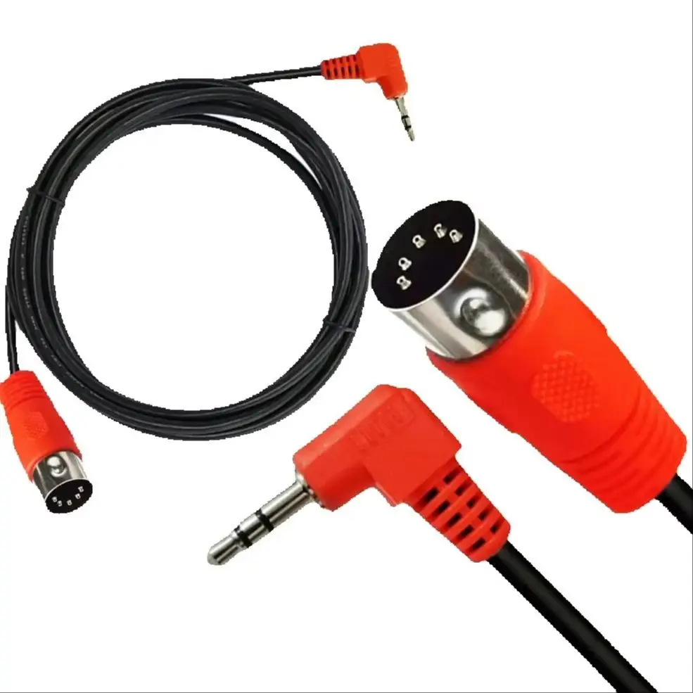 MIDI DIN 5-контактный разъем «мама» на TRS 90-градусный колено 3,5 мм 3,5 мм Public To DIN 5-контактный разъем «папа» аудиокабель-адаптер MIDI аудио кабель 0,5 м